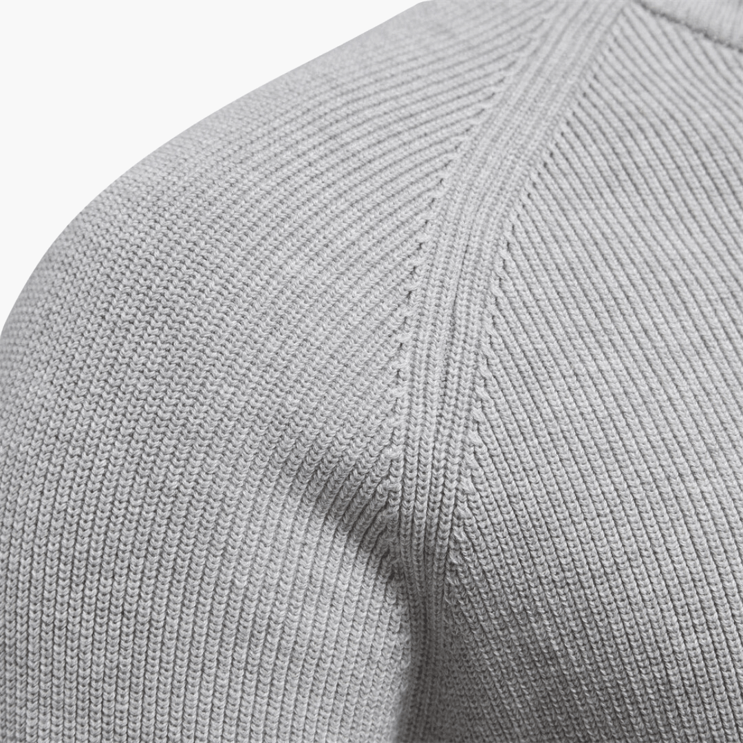 Herren Pullover Weich Strick Zipper