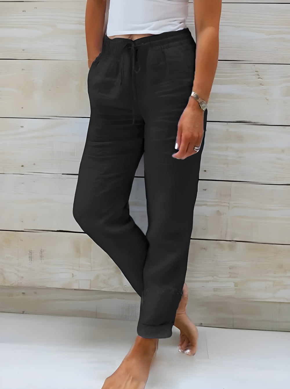 Damen Baumwollhose Bequem Lockere Fit
