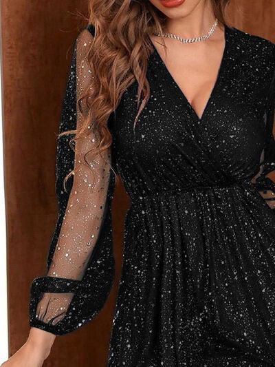 Eveloria Damen Mini Kleid Ballonärmel - Eveloria
