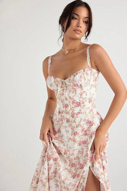 Eveloria Damen Bustier-Kleid Elegant Figurschmeichelnd Sommerkleid