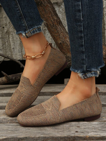 Damen Flachschuhe Runde Zehenpartie Sommer