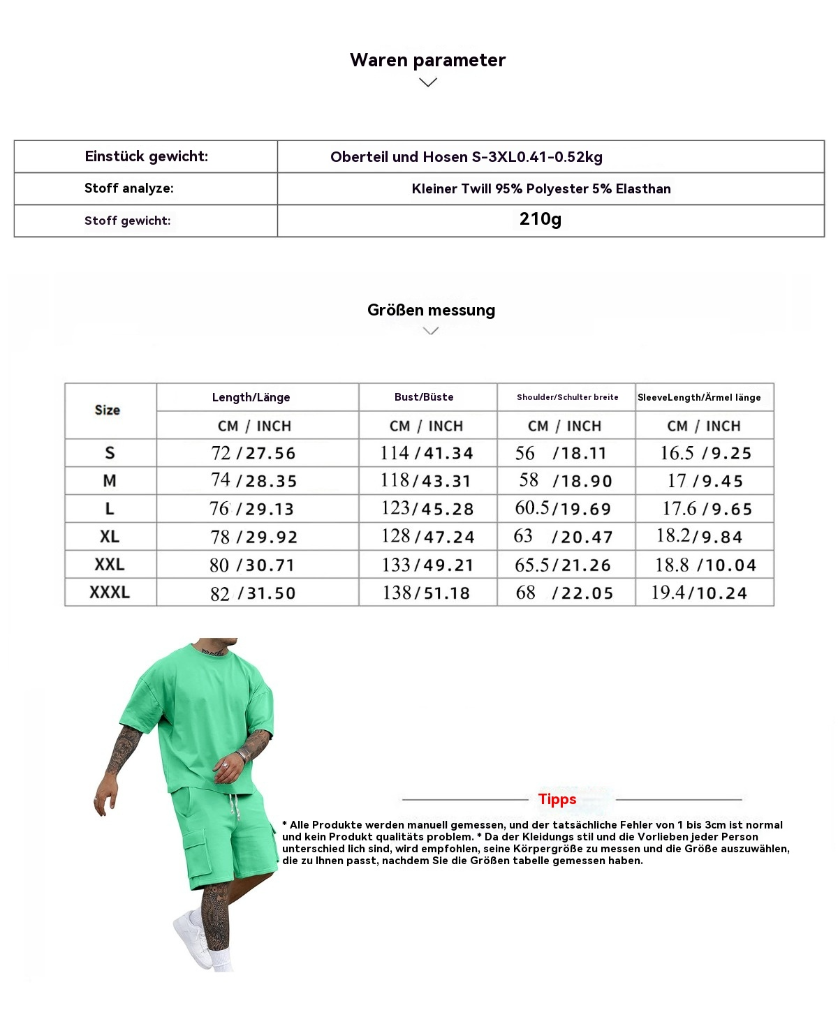 Eveloria Damen Sportanzug T-Shirt und Shorts