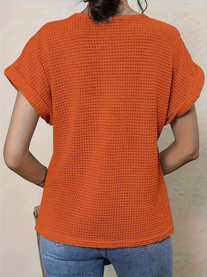 Eveloria Damen Spitzen-T-Shirt Elegant Weiß