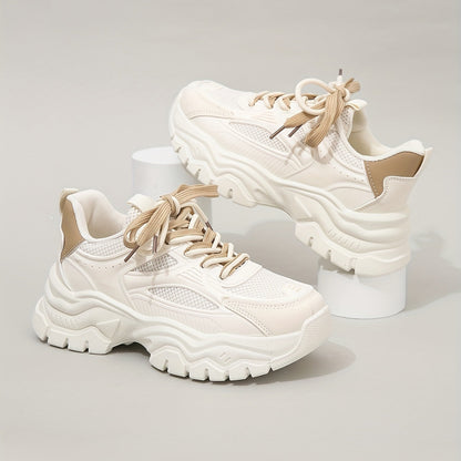 Eveloria Damen Plateau Sneaker Moderner Look - Eveloria
