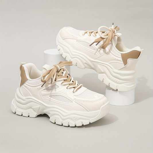Eveloria Damen Plateau Sneaker Moderner Look - Eveloria