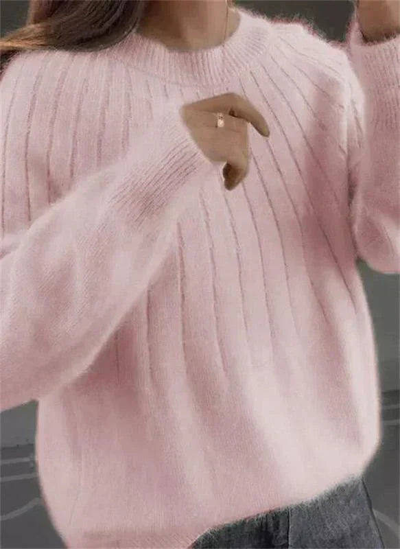 Eveloria Damen Strickpullover Bunt