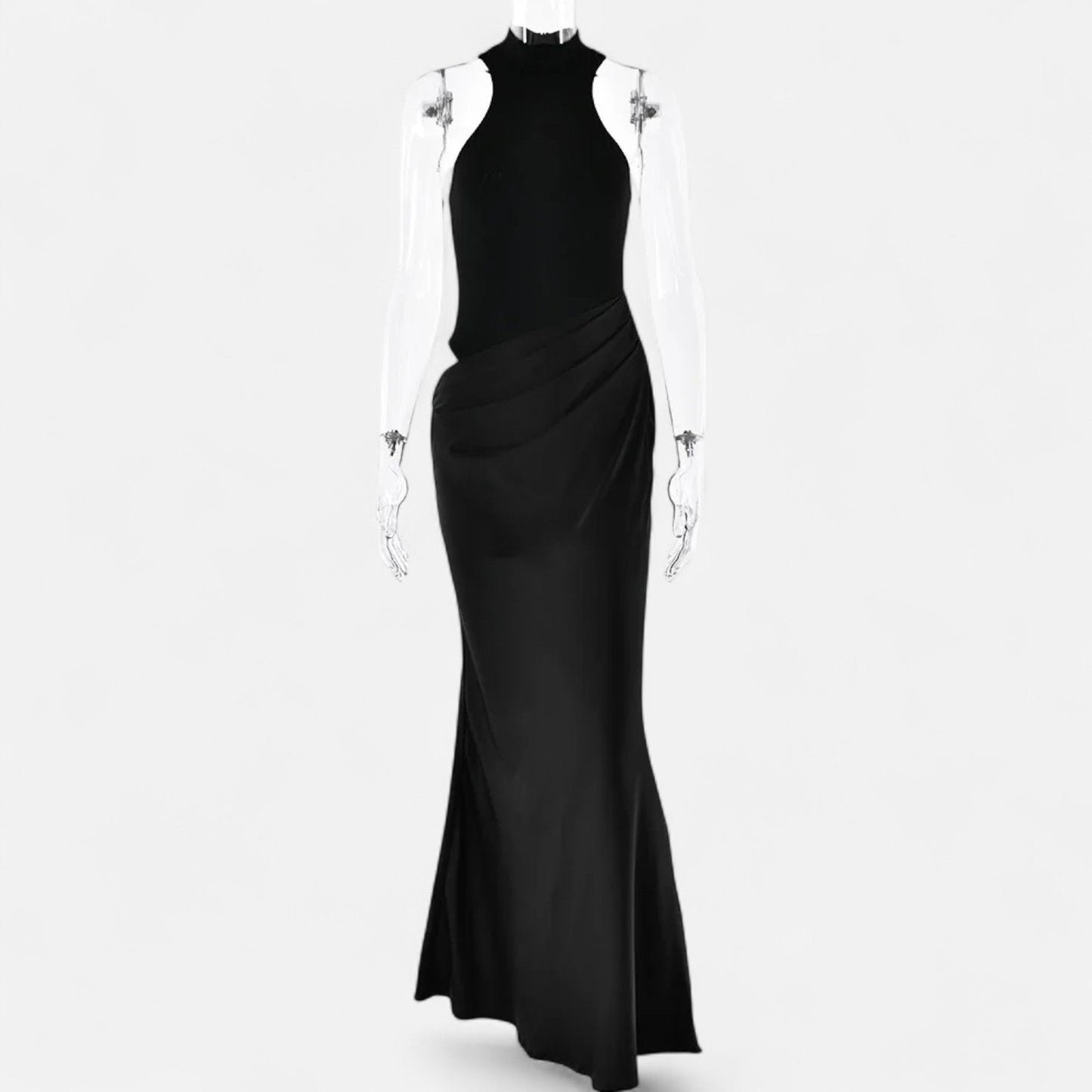 Damen Maxikleid Neckholder Cut-Out Kleid