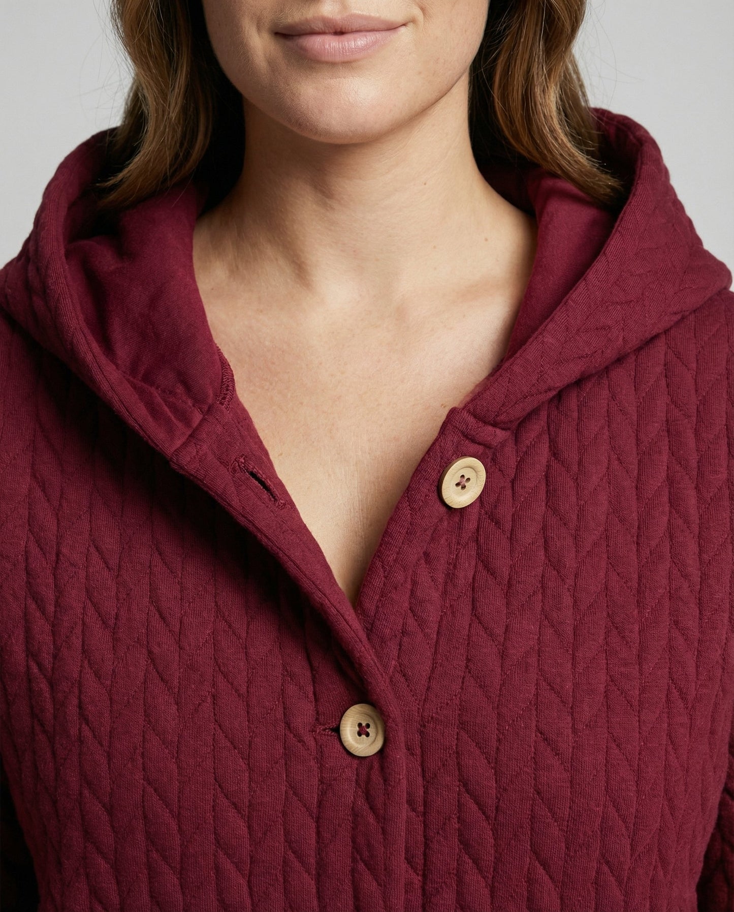 Damen Winterjacke RotweinFarben Baumwolle Warm