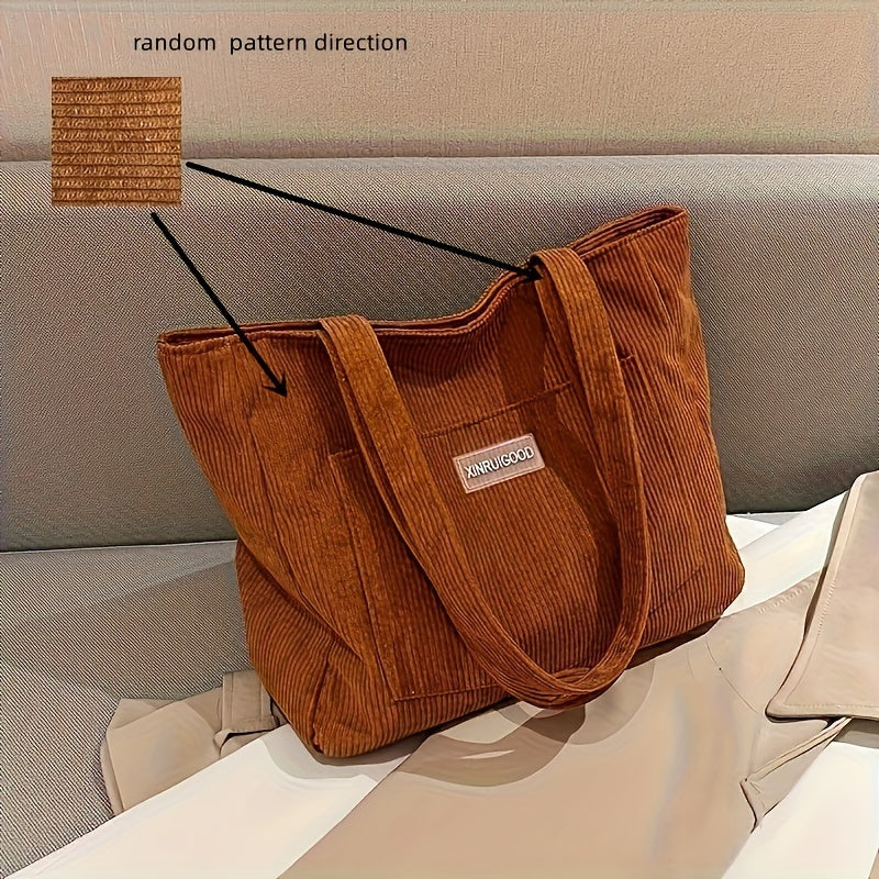 Eveloria Damen Cordtasche Elegant Braun