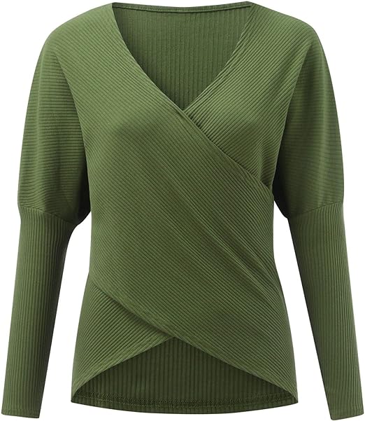 Eveloria Damen Gekreuzter Pullover