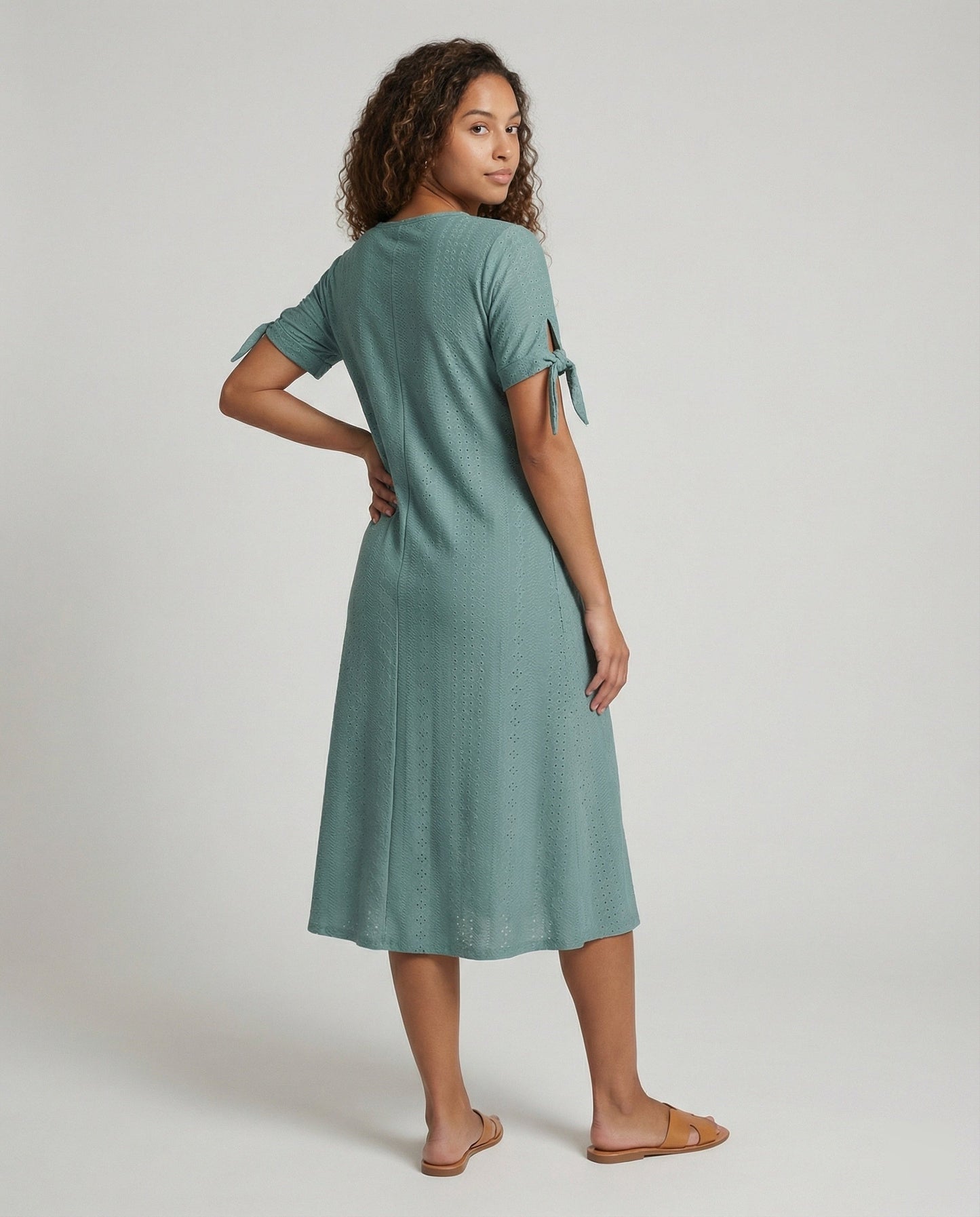 Eveloria Damen Boho Midi Kleid Elegant Sommer