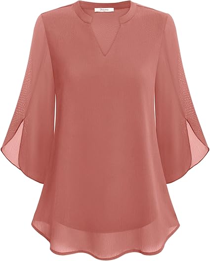 Damen Bluse V-Ausschnitt Leicht Luftig Pastell