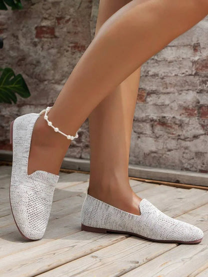 Damen Flachschuhe Runde Zehenpartie Sommer