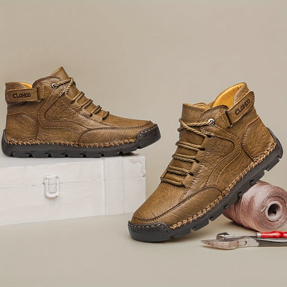 Herren Winterschuhe Knöchelhoch Schnürung Klettverschluss