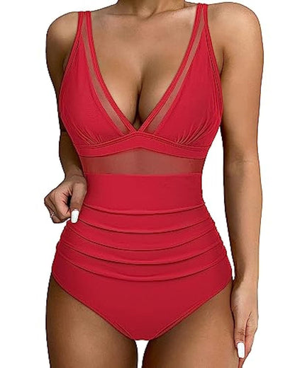 Eveloria Damen Einteiliger Badeanzug Hohe Taille