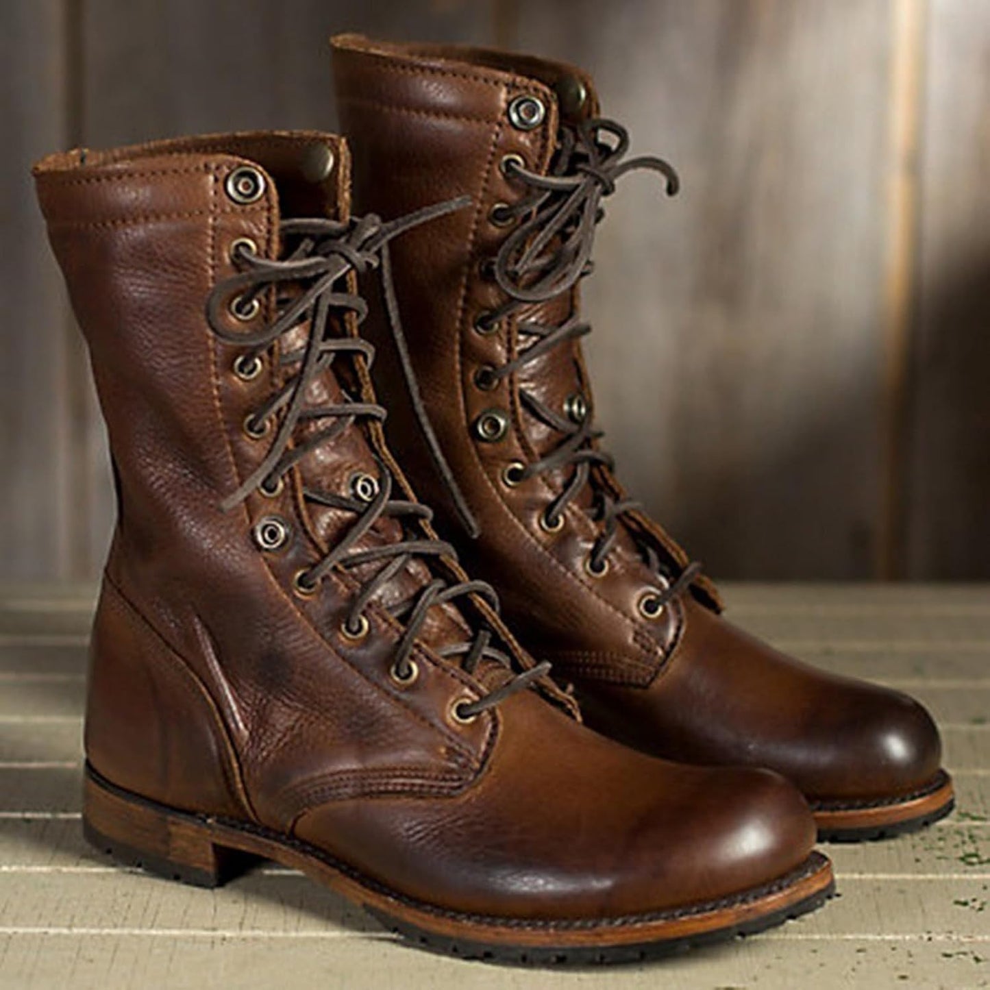 Damen Winterstiefel Gefüttert Schnürung Weich Schwarz - Eveloria