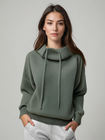 Eveloria Damen Strickhoodie Stilvoll