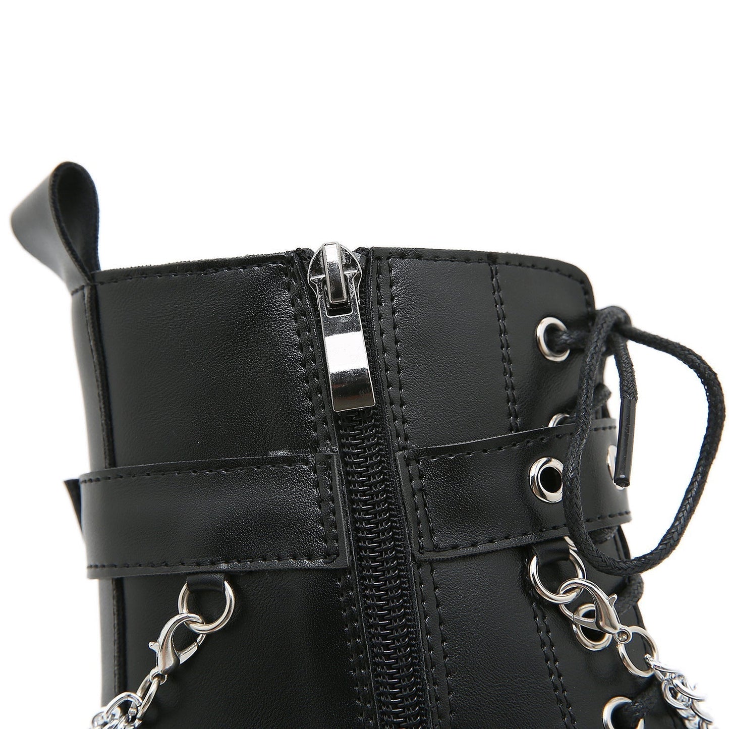 Eveloria Damen Stiefel Martens-Stil Hochhackig