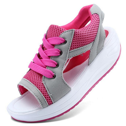 Eveloria Damen Muffin-Sandalen Kontrastfarben