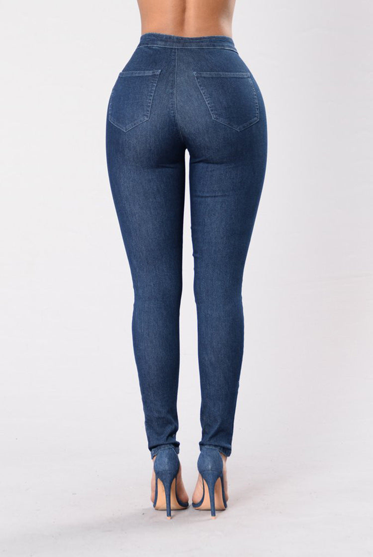 Damen Skinny Jeans Hochgeschnittene Eveloria