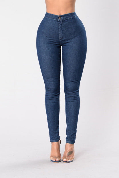 Damen Skinny Jeans Hochgeschnittene Eveloria