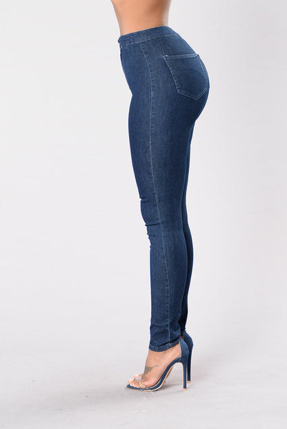 Damen Skinny Jeans Hochgeschnittene Eveloria