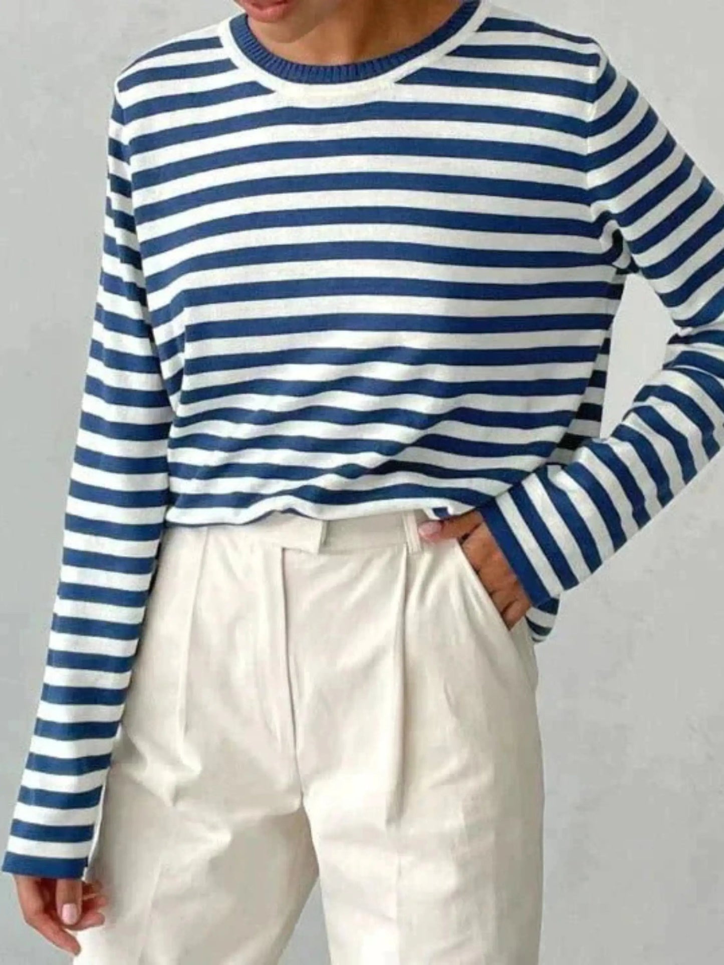 Damen Strickpullover Gestreift