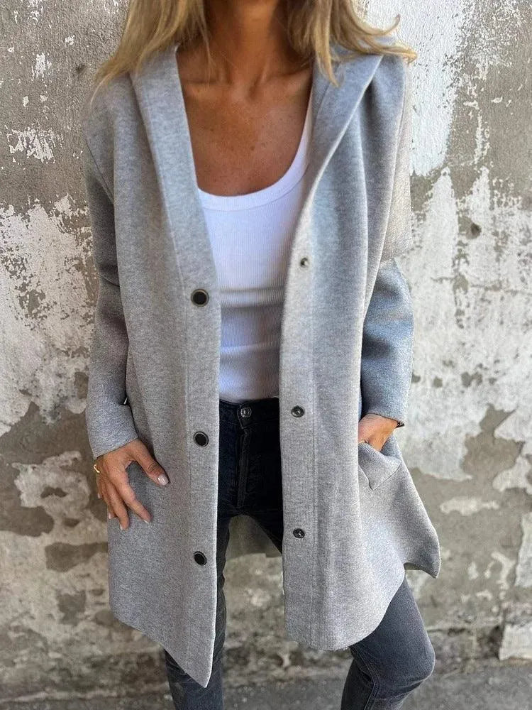 Eveloria Damen Cardigan Mit Kapuze Lässig