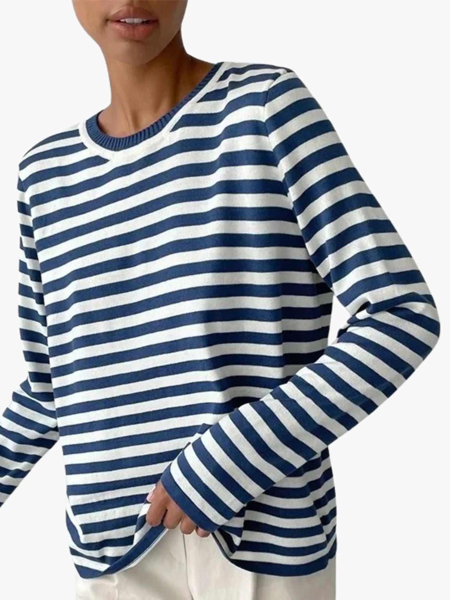 Damen Strickpullover Gestreift