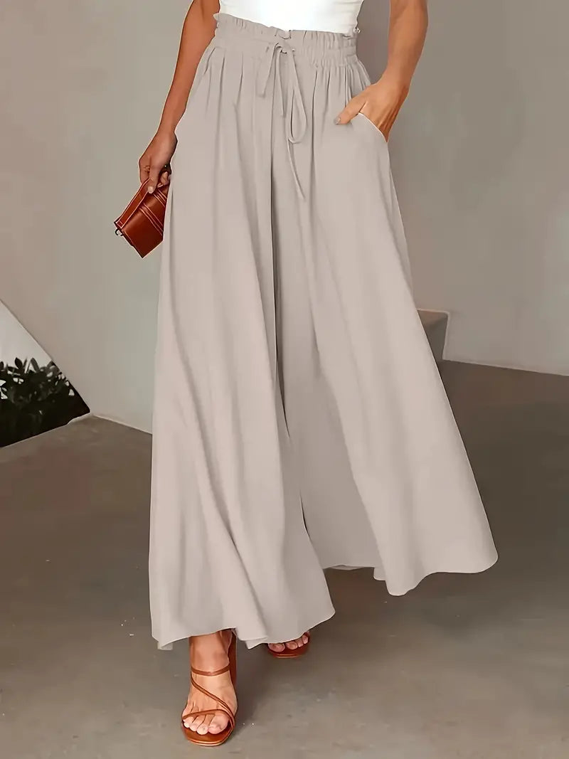 Eveloria Damen Hose Weites Bein Elegant