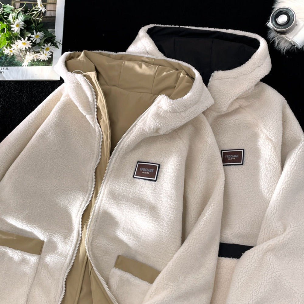 Herren Wendekapuzenjacke Fleece