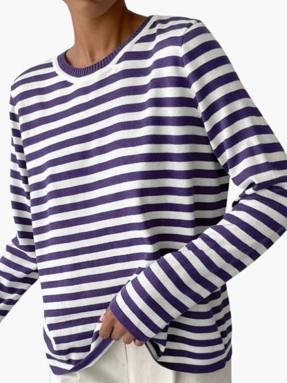 Damen Strickpullover Gestreift