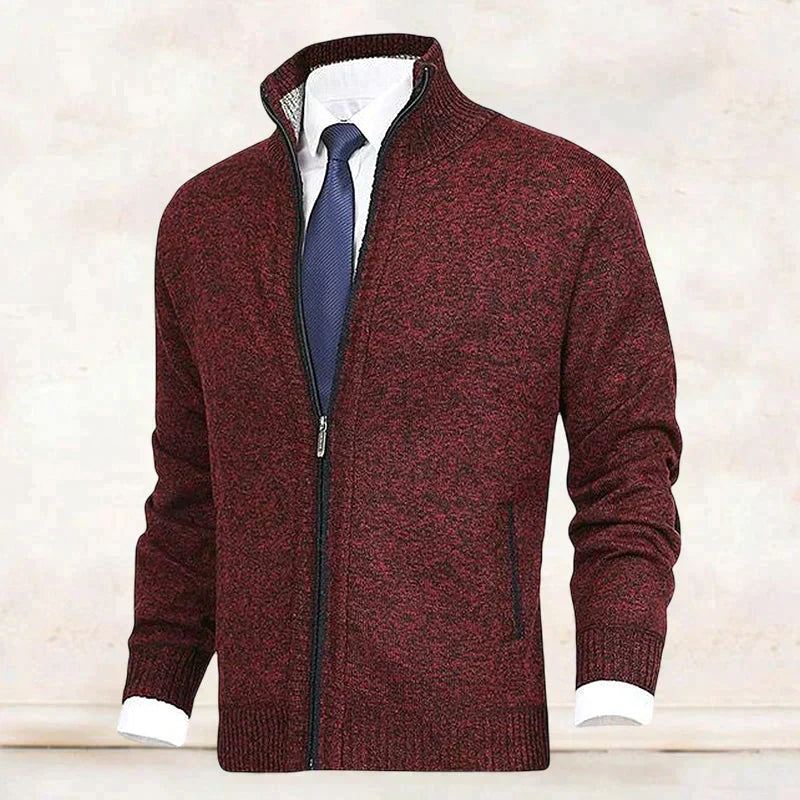 Eveloria Damen Strickjacke Stehkragen Reißverschluss