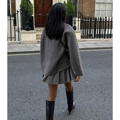 Eveloria Damen Oversized Mantel Übergangsjacke
