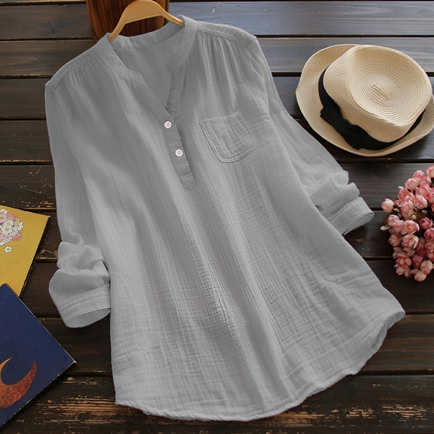Damen Bluse Lockere Alltagsbluse Zeitlos