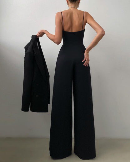 Damen Eleganter Jumpsuit Spaghettibänder