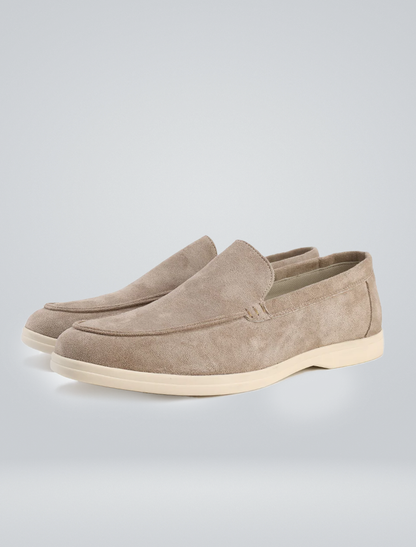 Herren Loafer Wildleder Hochwertig Braun