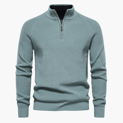 Herren Pullover Weich Strick Zipper