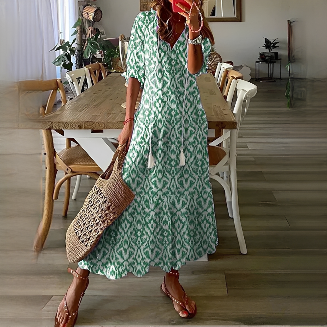 Damen Sommerkleid Elegantes Leichtes Kleid Luftig Weiss - Eveloria