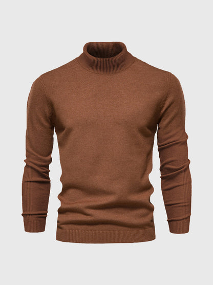 Herren Rollkragenpullover Baumwolle Elegantes Strickdesign