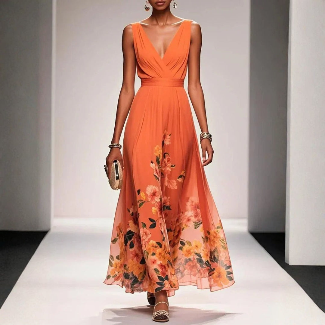 Damen Blumenmuster Kleid Hochzeitsgäste