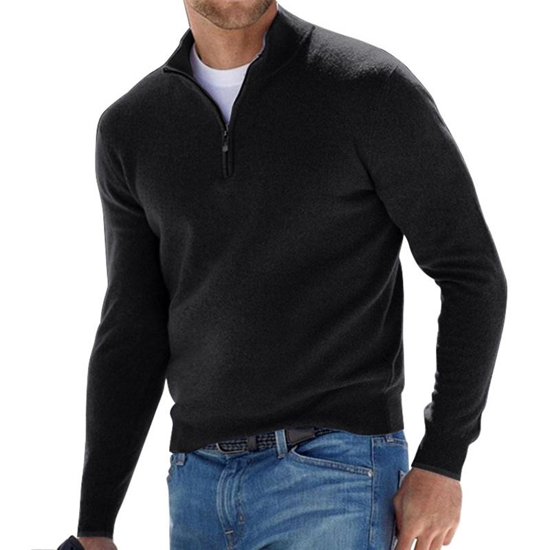 Herren Zip-Shirt Langarm mit Reißverschluss