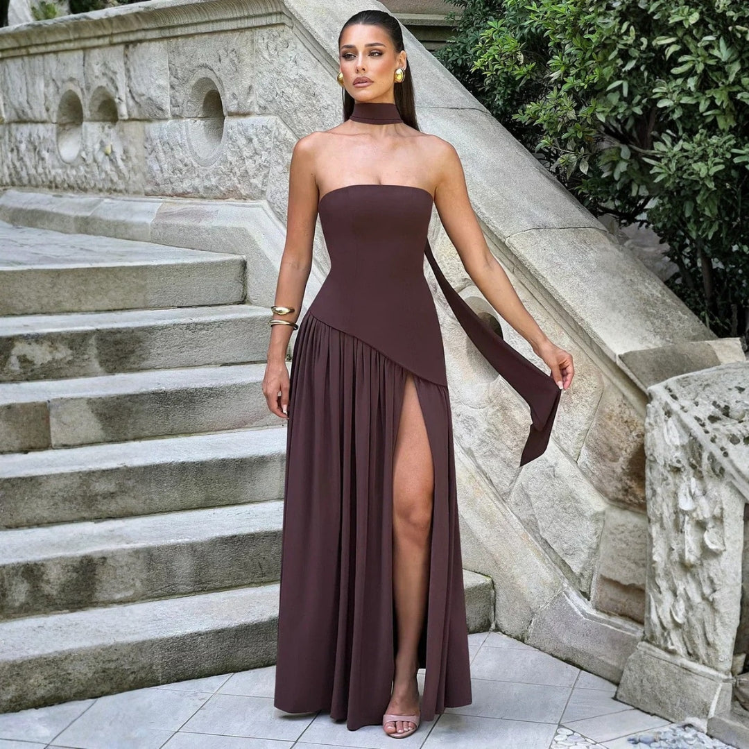 Damen Asymmetrisches Maxikleid für Hochzeitsgäste