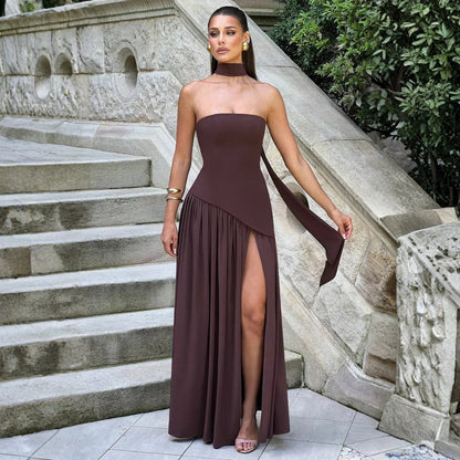 Damen Asymmetrisches Maxikleid für Hochzeitsgäste
