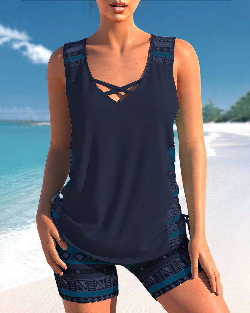 Eveloria Damen Tankini Badeanzug Set