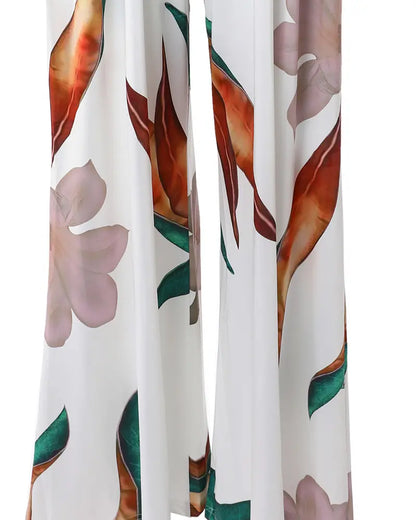 Eveloria Damen Overall-Kleid Botanik-Print Traumhaft