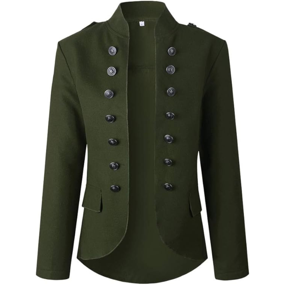 Eveloria Damen Blazer Stehkragen