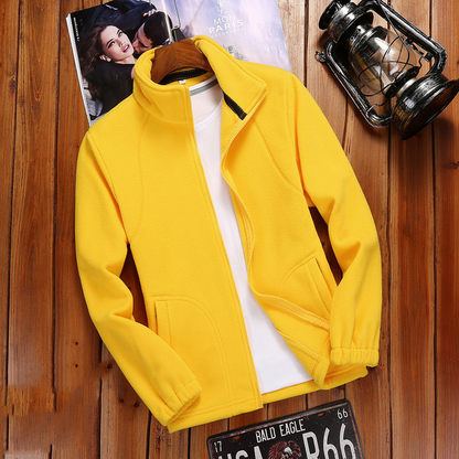 Damen Fleecejacke Reißverschluss Stehkragen Fleece