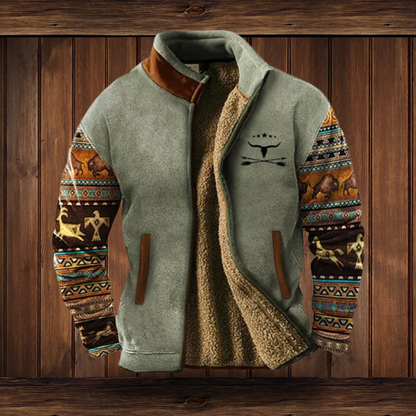 Herren Fleecejacke Leicht Warm 3D-Print