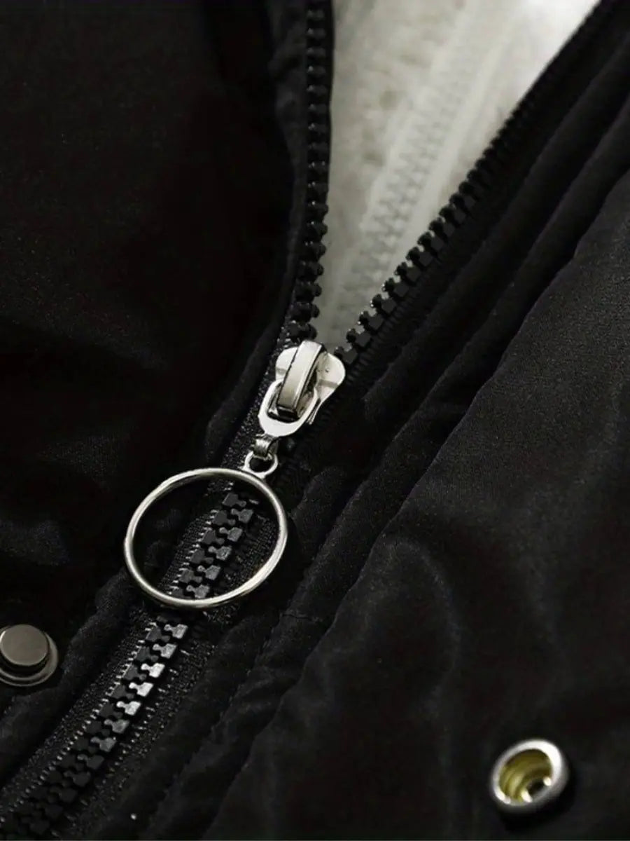 Herren Daunenjacke Reißverschluss Warm